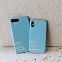 baratos Capinhas para iPhone-Capinha Para Apple iPhone XS / iPhone XR / iPhone XS Max &amp;Aacute;spero Capa traseira Palavra / Frase R&amp;iacute;gida PC