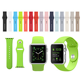 baratos Apple Watch Series 4-Pulseira de relógio para apple watch series 5/4/3/2/1 apple sport pulseira de cinto de silicone correa pulseira de silicone