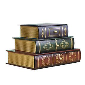 baratos Organizadores de Mesa-Madeira Oval Desenho Animado Casa Organização, 1pç Organizadores de Secretária Caixas de Jóias