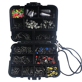 baratos Acessórios de Pesca-176 pcs Caixa de Derrube Pesca encaixes e acoplamentos Pesca UV Beads Brilho suave Contas de pesca fosforescente Plástico Aço de Carbono Aço Inoxidável Instalação Fácil Leve e conveniente Fácil Uso
