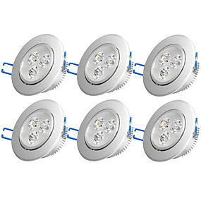 baratos Lâmpadas de LED de Embutir-6pcs 3 W Lâmpada de Embutir 300-350 lm Nenhum 3 Contas LED LED de Alta Potência Decorativa Branco Quente Branco Frio 220-240 V 110-130 V 85-265 V / 6 pçs