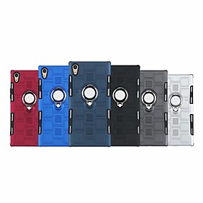 baratos Xperia XZ1-Capinha Para Sony Sony Xperia XZ1 / Sony Xperia XA1 Ultra / Sony Xperia XA1 Com Suporte / Suporte para Alianças Capa traseira Armadura Rígida Plástico
