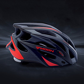 baratos Acessórios para Ciclismo-MOON Adulto Capacete de bicicleta 21 Aberturas Resistente ao Impacto Suporte Integrado Peso Leve EPS PC Esportes Bicicleta De Montanha / BTT Ciclismo de Estrada Ciclismo / Moto - Preto Preto