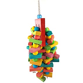 baratos Acessórios para Pássaros-Pássaro Poleiros &amp; Escadas Amigo de Animal de Estimação Brinquedo foco Felt / Fabric Toys Pássaro Madeira 40 cm