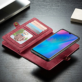 baratos Huawei P30-Caseme caso multifuncional carteira caso do telefone destacável 2 em 1 flip slot para cartão de capa dura com suporte para huawei p30 / huawei p30 pro / huawei p30 lite