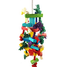 baratos Acessórios para Pássaros-Pássaro Poleiros &amp; Escadas Amigo de Animal de Estimação Brinquedo foco Felt / Fabric Toys Parrot Madeira 11 cm
