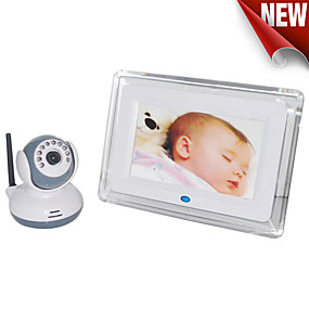 baratos Monitores Bebê-Função digital do intercomunicador da visão nocturna do apoio do monitor do bebê de 7 polegadas sem fio