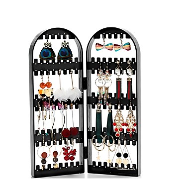 baratos Organizadores de Bijuteria &amp; Maquiagem-Brinco colar pulseira jóias embalagem cabide organizador dobrável titular do armazenamento de exibição stand cremalheira presente