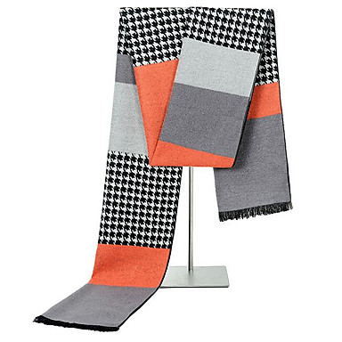 baratos Acessórios de Inverno-Homens Retângular - Pregueado Estampa Colorida